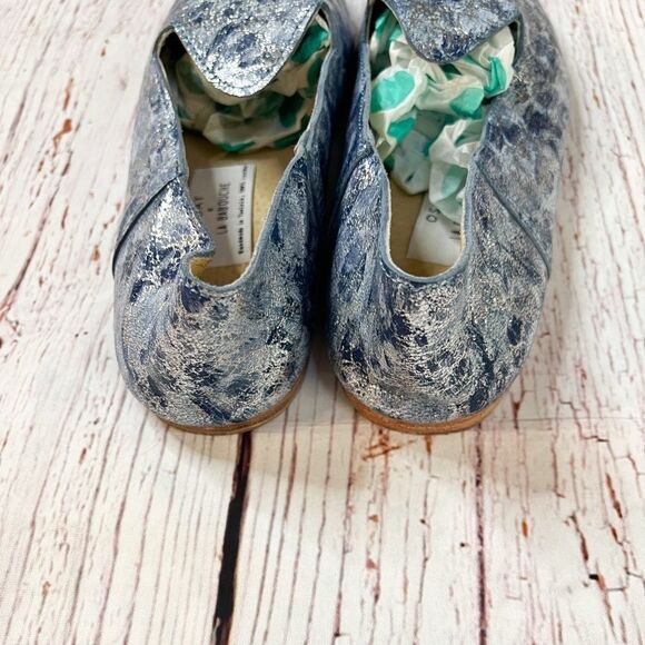 OSAY x  La Babouche Blue and Silver Tie Dye Slide Loafer Slip on Shoe - Picture 8 of 12